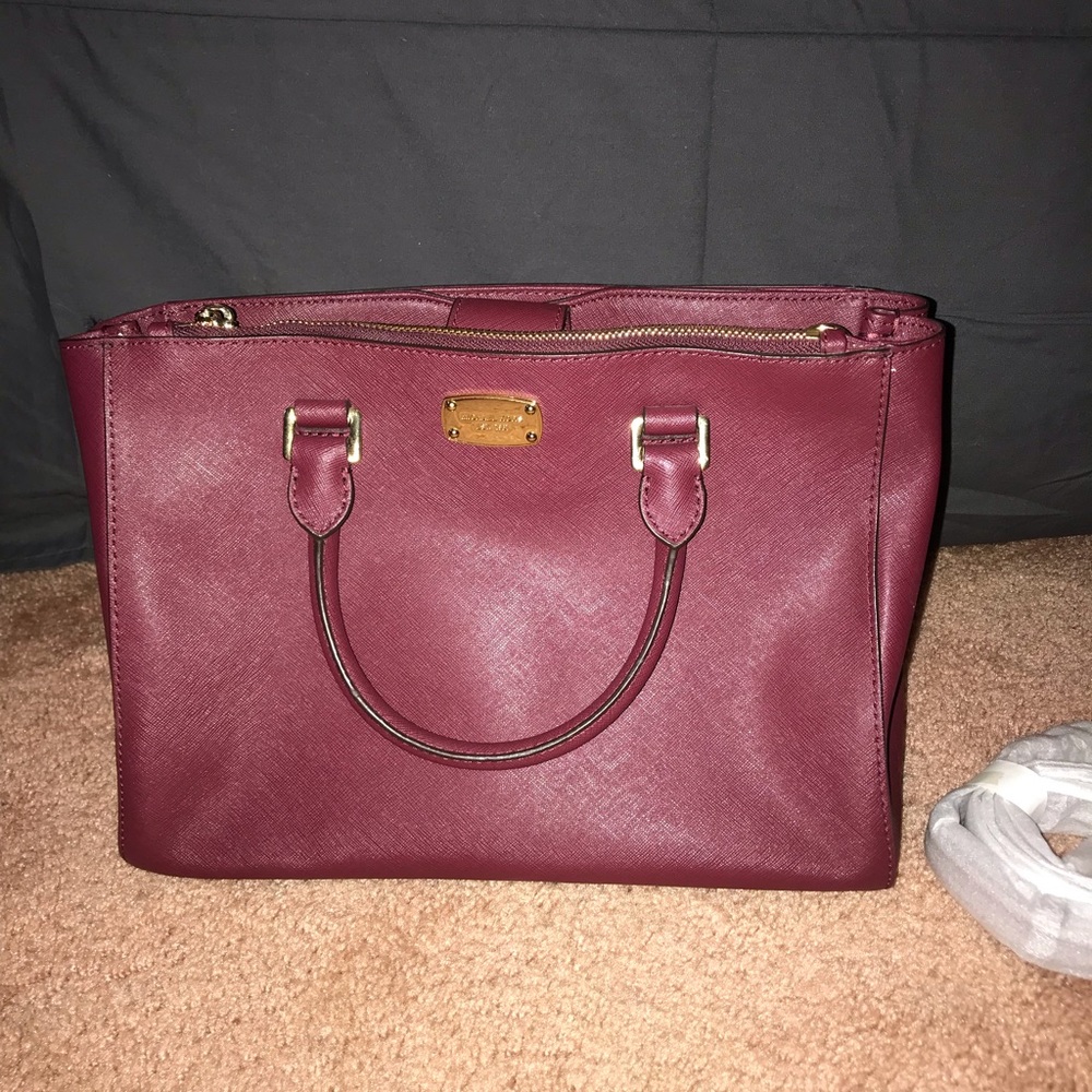 Burgundy Michael Kors Handbag